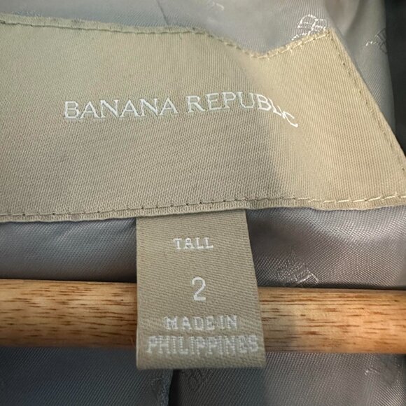 Banana Republic Wool Blend Elbow Patch Schoolboy Blazer Jacket - 2 Tall - Picture 5 of 9